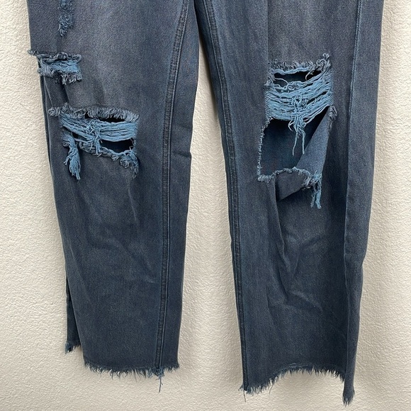 New PTCL Dahlia High Rise 90s Straight Leg Distressed Destroyed Jeans Sz 29 - Picture 4 of 14